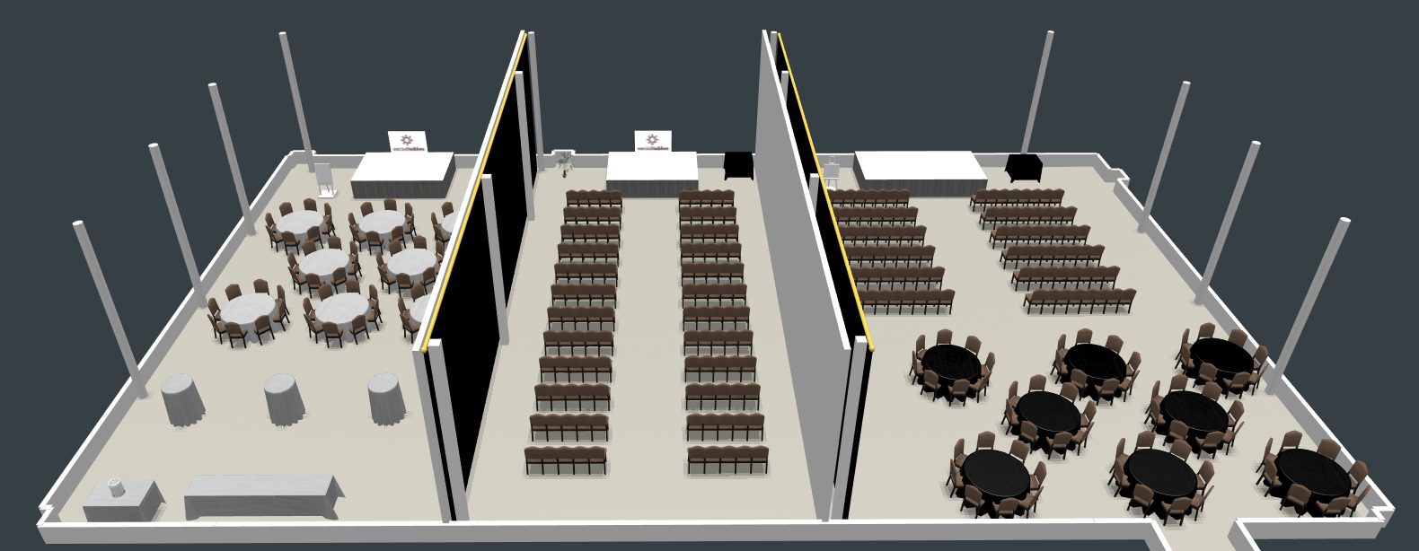 Example ABC Diagram 3D | Sunrise Banquet Hall & Event Center