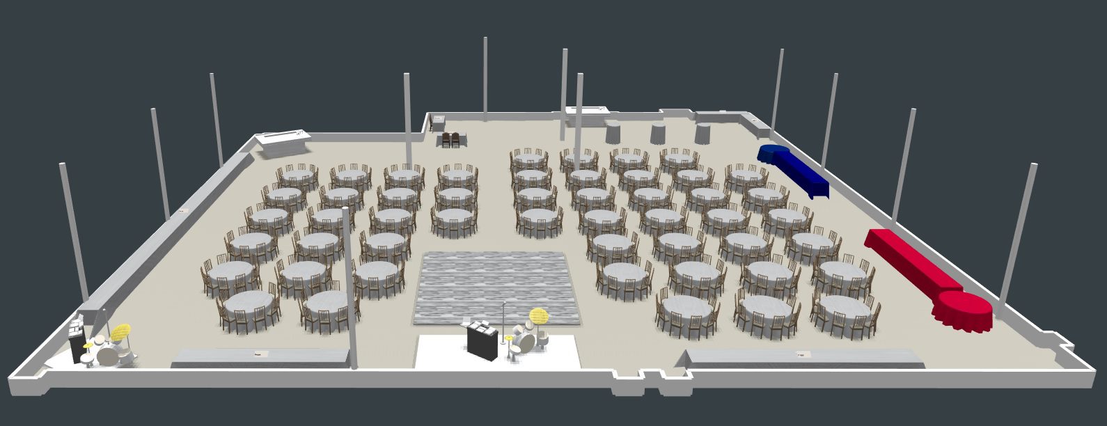 Example SGB Diagram 3D | Sunrise Banquet Hall & Event Center