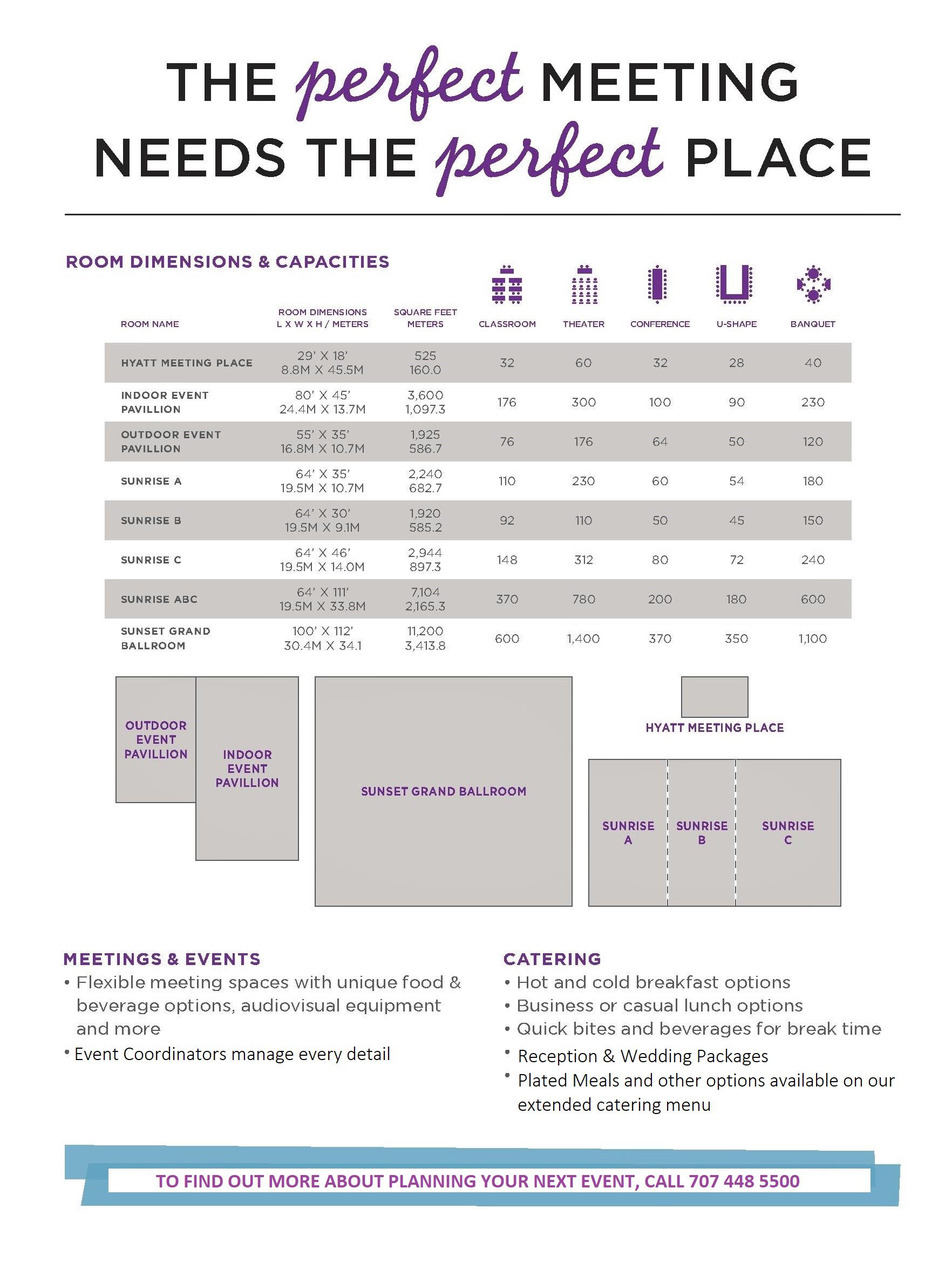 Sunrise Room Dimensions Capacities | Sunrise Banquet Hall & Event Center